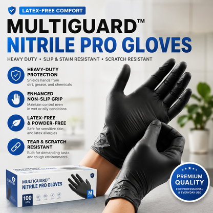 ⏳ LIMITED-TIME MEGA SALE | Homesonia™ Nitrile Pro Gloves – Heavy Duty, Slip & Stain Resistant, Scratch Resistant
