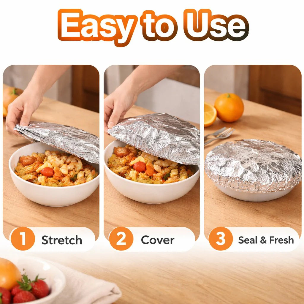 ⏳ LIMITED-TIME MEGA SALE | Homesonia™🍳Aluminum Foil Heat Shield Covers – No Plastic, Heat-Resistant, Reusable