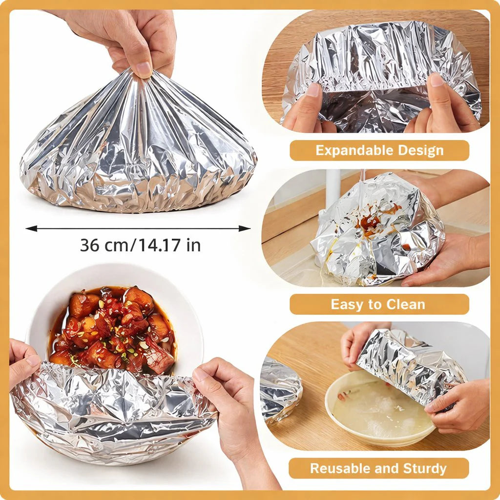 ⏳ LIMITED-TIME MEGA SALE | Homesonia™🍳Aluminum Foil Heat Shield Covers – No Plastic, Heat-Resistant, Reusable