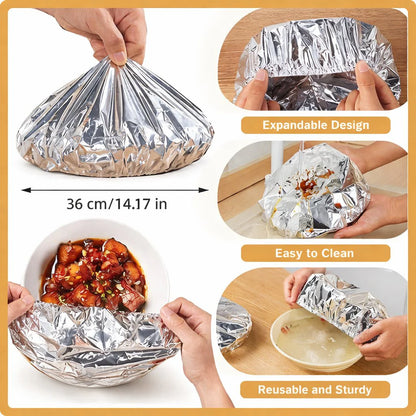 ⏳ LIMITED-TIME MEGA SALE | Homesonia™🍳Aluminum Foil Heat Shield Covers – No Plastic, Heat-Resistant, Reusable