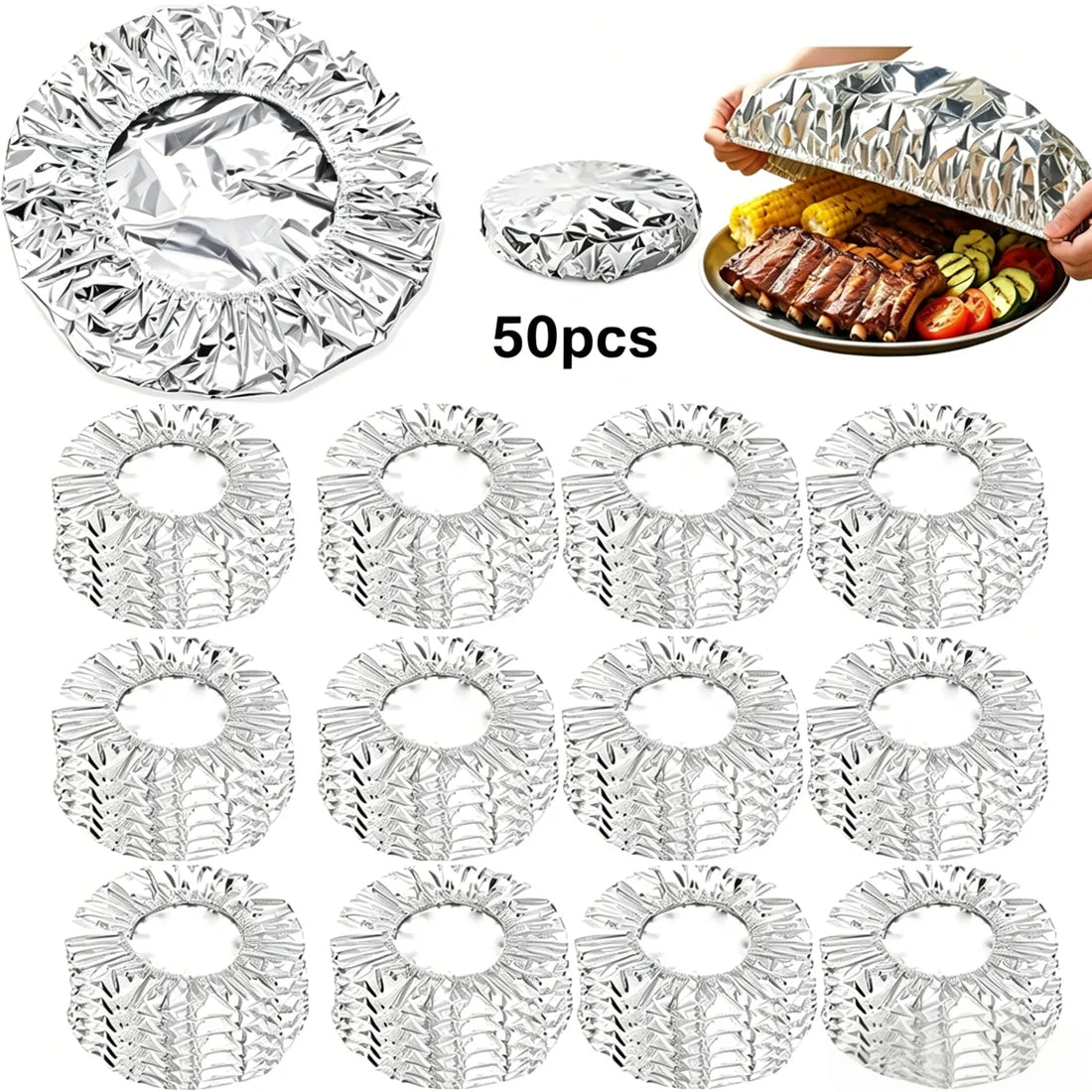 ⏳ LIMITED-TIME MEGA SALE | Homesonia™🍳Aluminum Foil Heat Shield Covers – No Plastic, Heat-Resistant, Reusable
