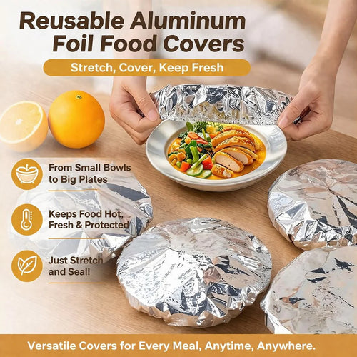 ⏳ LIMITED-TIME MEGA SALE | Homesonia™🍳Aluminum Foil Heat Shield Covers – No Plastic, Heat-Resistant, Reusable