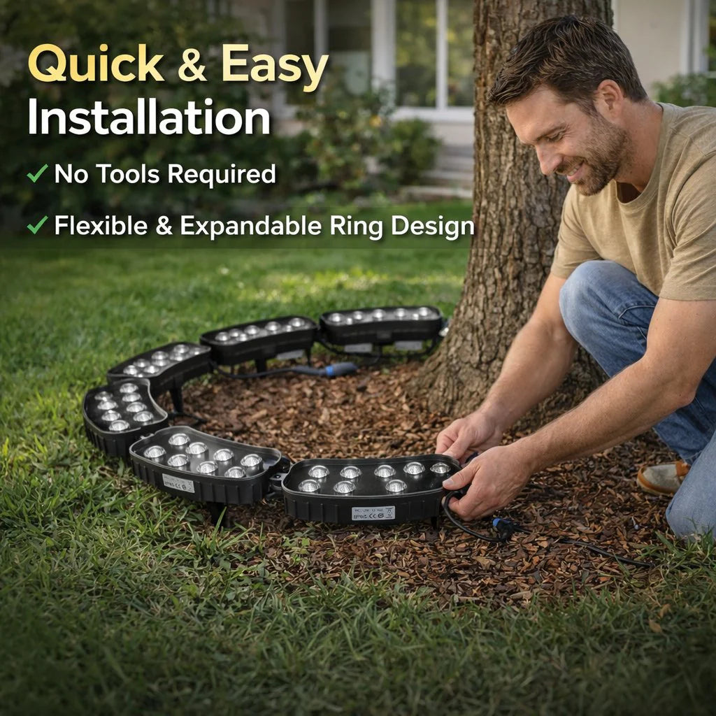 ⏳ LIMITED-TIME MEGA SALE | Homesonia™🌳 LED Ring Tree Light(Single piece) | Outdoor Waterproof Landscape Spotlight