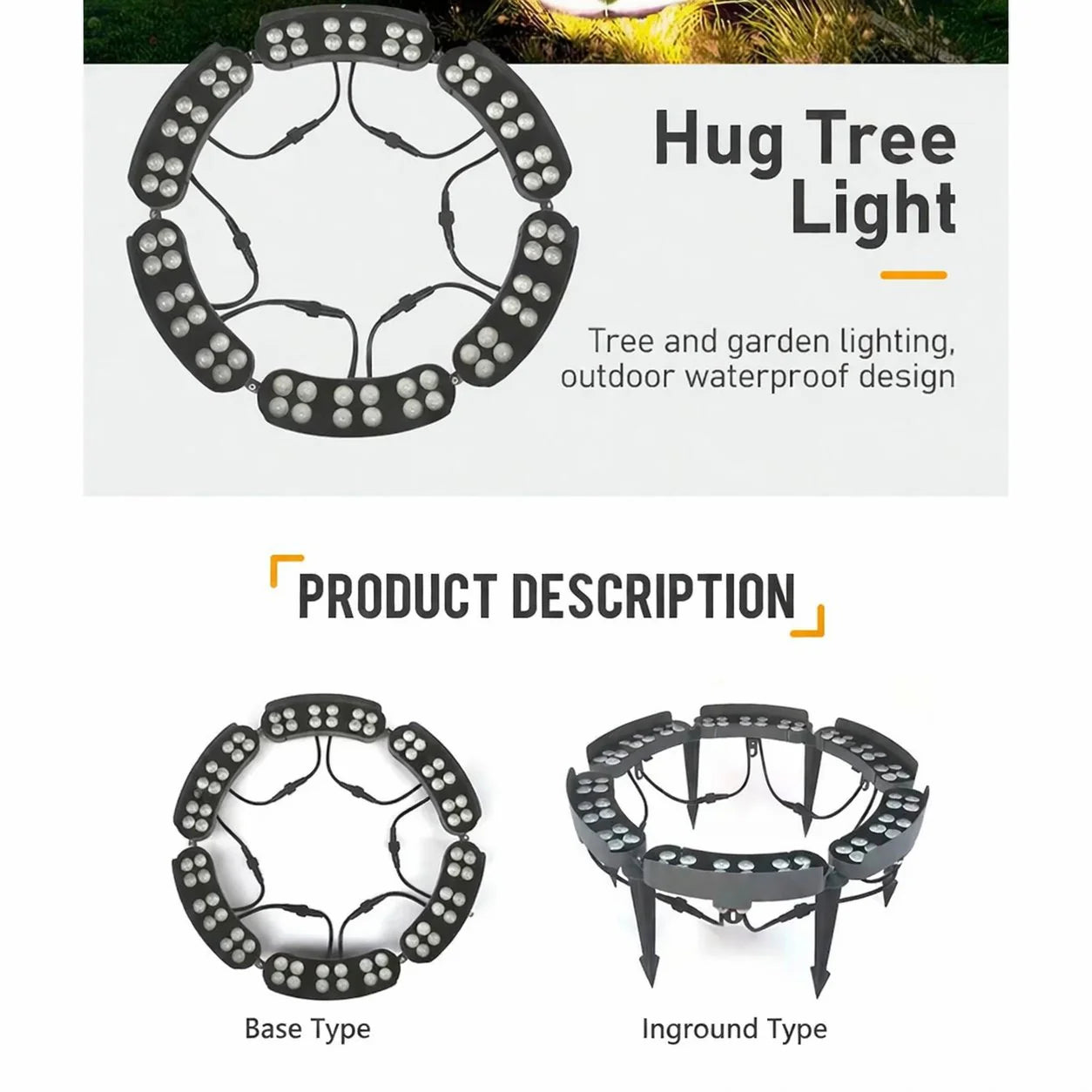 ⏳ LIMITED-TIME MEGA SALE | Homesonia™🌳 LED Ring Tree Light(Single piece) | Outdoor Waterproof Landscape Spotlight